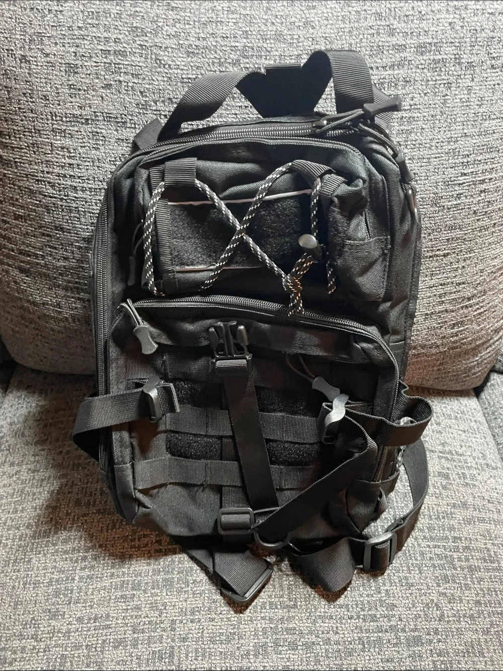 Black Tactical backpack Pack with MOLLE Webbing